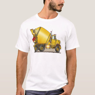 El camión concreto sirve la camiseta