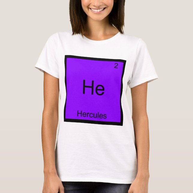 Él - Camiseta del símbolo del elemento de química  (Anverso)