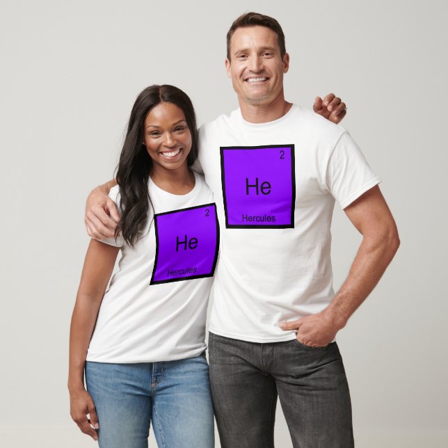 Él - Camiseta del símbolo del elemento de química  (Unisexo)