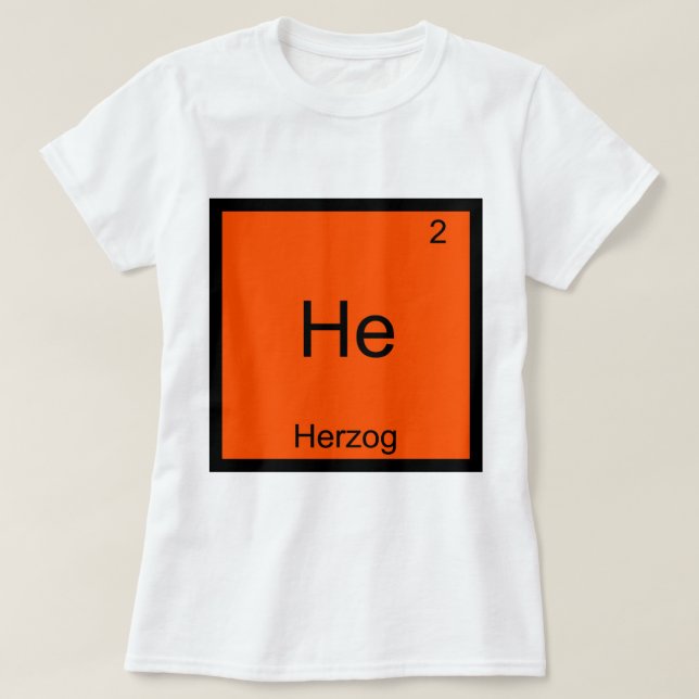 Él - camiseta divertida del símbolo del elemento (Diseño del anverso)