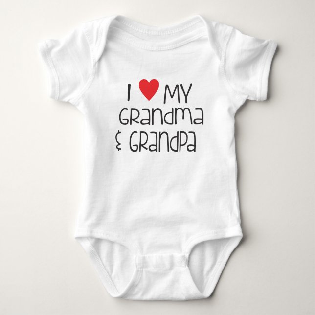 El camisetas de Lil I ama mi abuela y abuelo (Anverso)