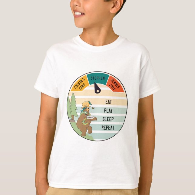 El campamento veraniego de camisetas beary de niño (Anverso)