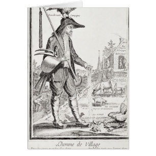 El campesino del pueblo, llevado para sufrir,