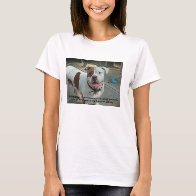 El cáncer canino muerde la camiseta preciosa (Anverso)