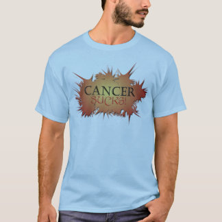 El cáncer chupa la camiseta gráfica azul