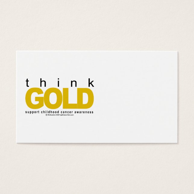 El cáncer infantil piensa en GOLD (Frente)