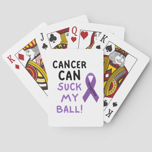 ¡El Cáncer Puede Caer En Mi Pelota! Cartas de repr (Reverso)