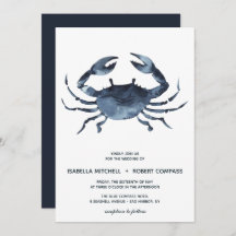 El cangrejo azul | Invitación a la boda