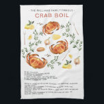 El cangrejo de verano hierve| Toalla de té Heirloo<br><div class="desc">Pastel de langosta, Bake de bogavante, Boil de langosta, Bake de langosta, Boil de langosta, Hierba baja, Pescado de pescado y asado de ostras, todo ello con delicias de mariscos. Para un regalo único, haz una tanda de bondad directamente de una de las recetas más preciadas de la abuela, y...</div>