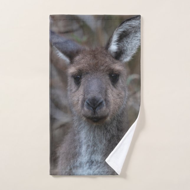 El canguro gris occidental lindo Australia (Toalla de mano)