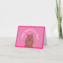 El capibara "El día de San Valentín capy". Tarjeta