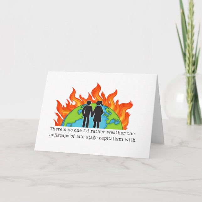 El capitalismo de la tarjeta del El día de San Val (Anverso)