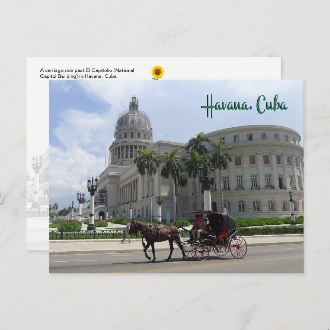El Capitolio, La Habana, Cuba - postal (Anverso / Reverso)