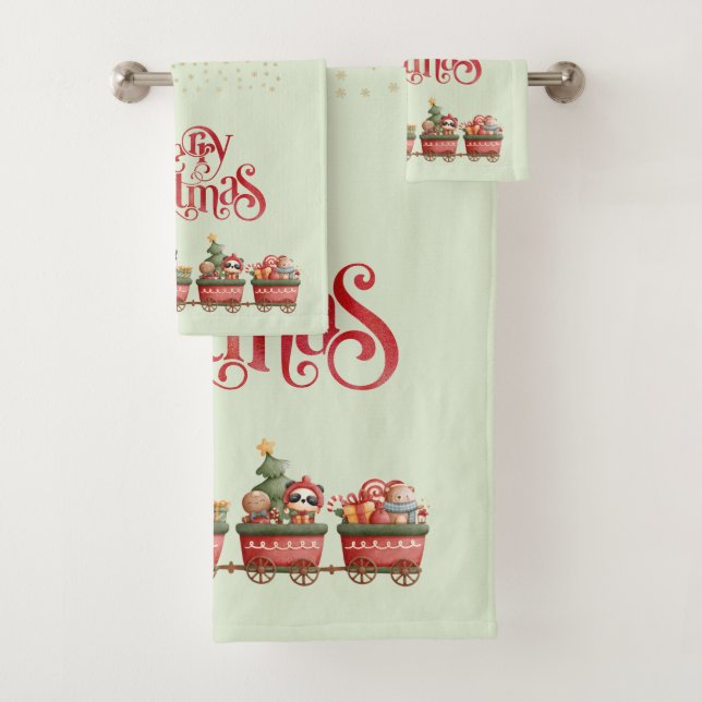 El caprichoso tren de navidad vintage con juguetes (In situ)