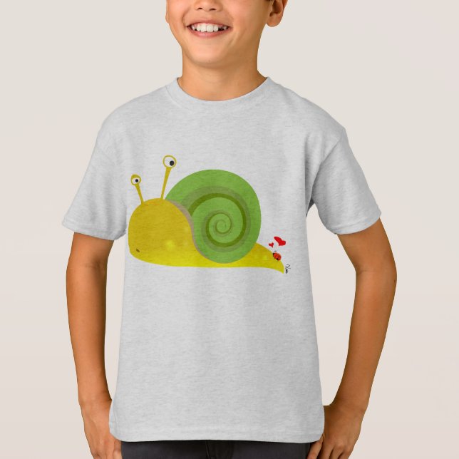 El caracol confuso embroma la camiseta (Anverso)