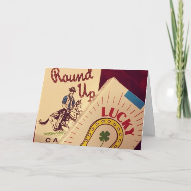 El caramelo fuma la tarjeta de felicitación (Anverso)