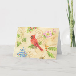 El cardenal del navidad le agradece las tarjetas