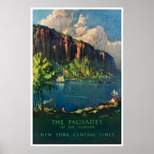El cartel de viaje de arte de The Palisades Nueva
