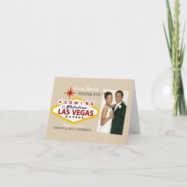 El casarse de Las Vegas le agradece las tarjetas (Anverso)