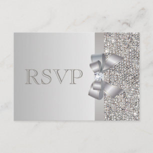 El casarse de RSVP de las lentejuelas de plata,