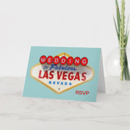 El casarse en la tarjeta de Las Vegas RSVP