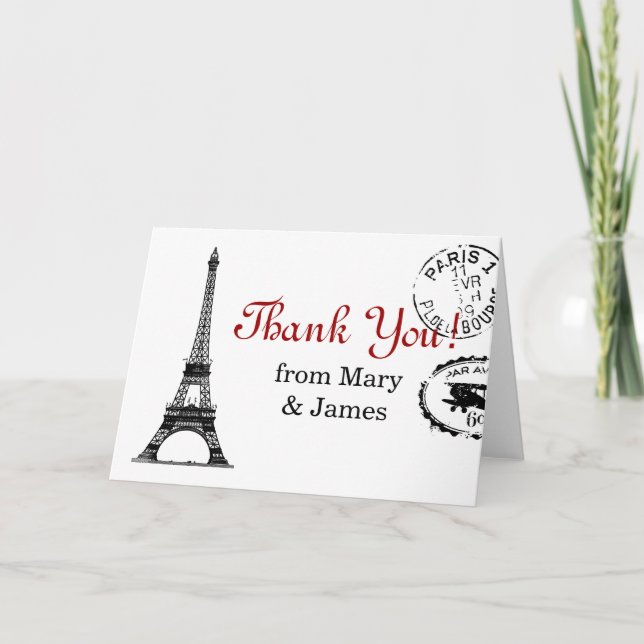 El casarse "le agradece" postal de París del (Anverso)