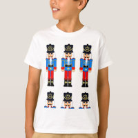 El cascanueces azul embroma la camiseta larga de