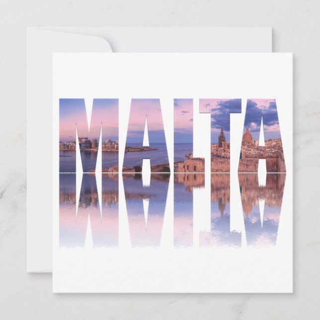 El casco antiguo de La Valeta y el puerto de Malta (Anverso)