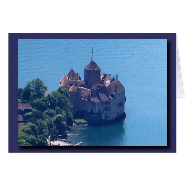 ¡El castillo de Chillon desde arriba! (Anverso (Horizontal))