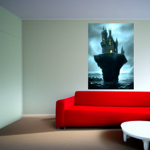 El castillo, la roca, el mar Poster de arte de I