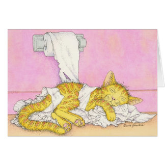 El CAT duerme en papel higiénico