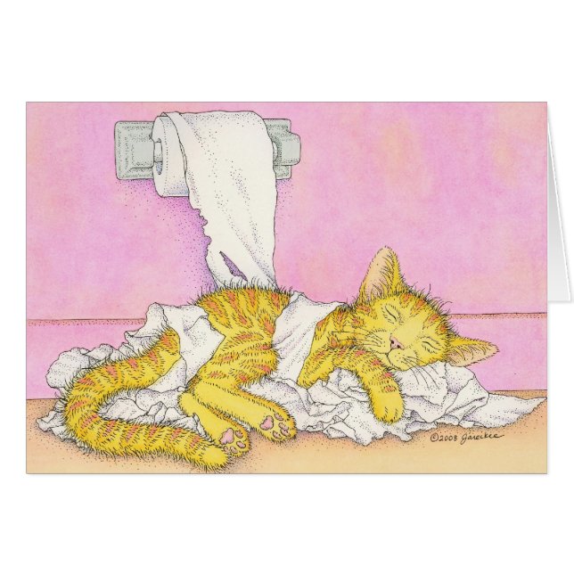 El CAT duerme en papel higiénico (Anverso (Horizontal))