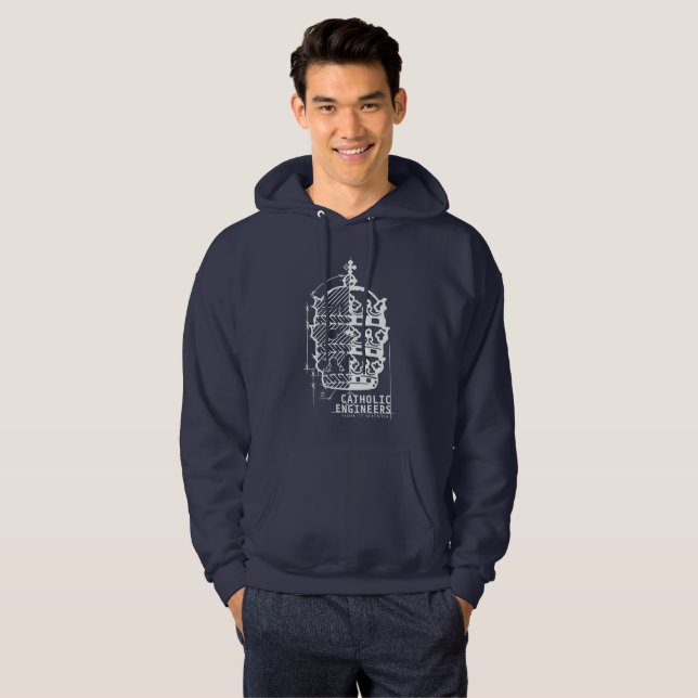 El católico dirige sudadera con capucha de la (Anverso completo)