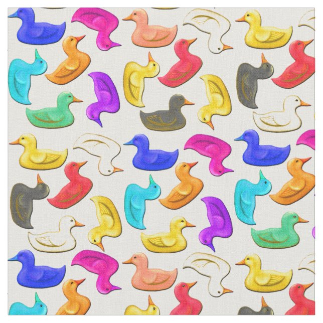 El caucho colorido Ducks la tela (De cerca)