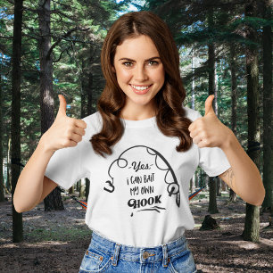 El cebo de la pesca de las mujeres posee la camisa