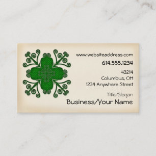 El Celtic remolina diseño verde irlandés:: Tarjeta