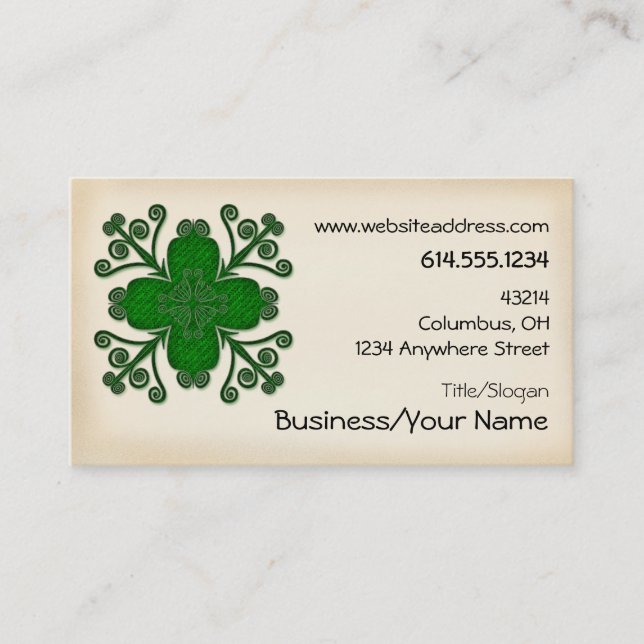 El Celtic remolina diseño verde irlandés:: Tarjeta (Anverso)