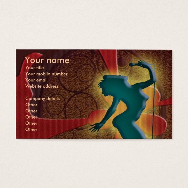 El centro de atención de un cantante (Frente)