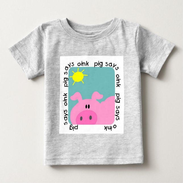 El cerdo dice Oink las camisetas y los regalos (Anverso)