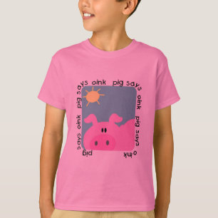 El cerdo dice Oink las camisetas y los regalos