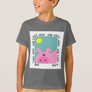 El cerdo dice Oink las camisetas y los regalos