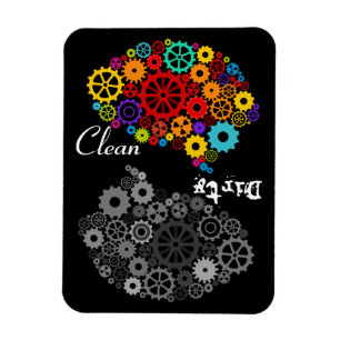 El cerebro adapta el imán flexible Limpio-Sucio