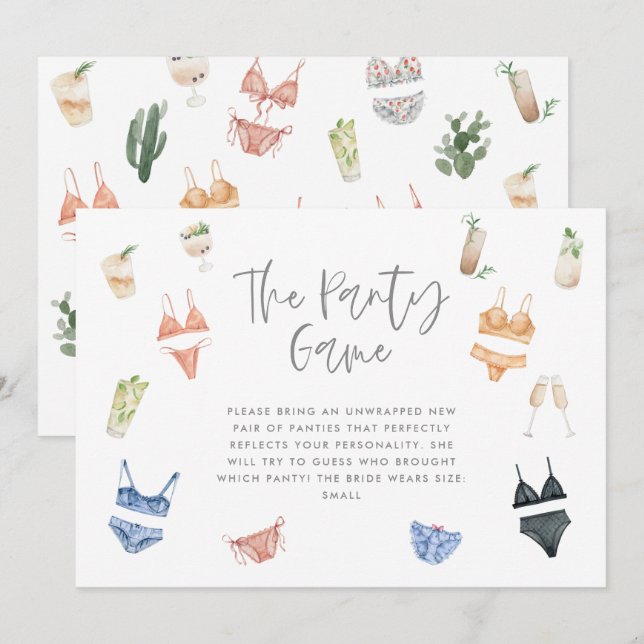 El champán de cóctel de lencería panty game (Anverso / Reverso)