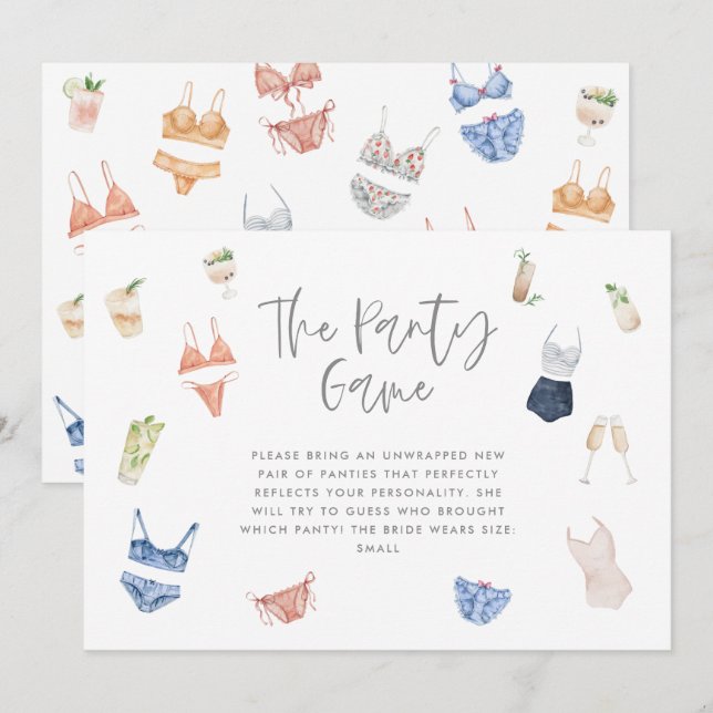 El champán de cóctel de lencería panty game (Anverso / Reverso)