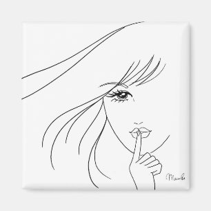 El chica bonito dice shhh… el imán