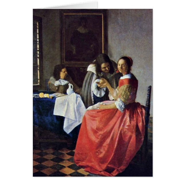 El chica con una copa. Por Juan Vermeer (Frente)