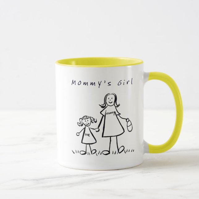 El Chica de mamá dibujando taza o copa (Derecha)