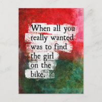El Chica En La Postales De La Bicicleta