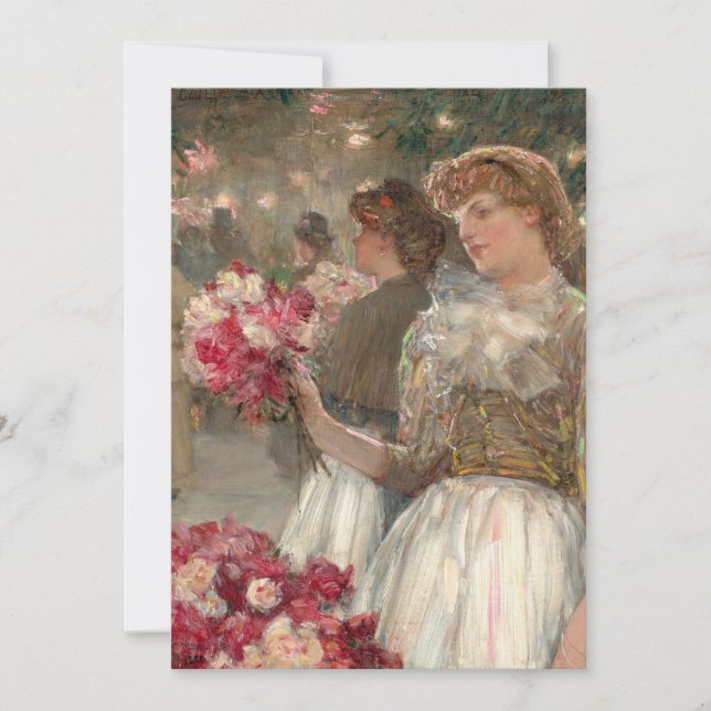 El Chica Peony | Childe Hassam (Anverso)