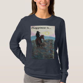 El chica y el caballo "felicidad es" camiseta de
